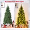 Costway 6ft Pre-lit PVC Artificial Half Christmas Tree 250 LED Lights